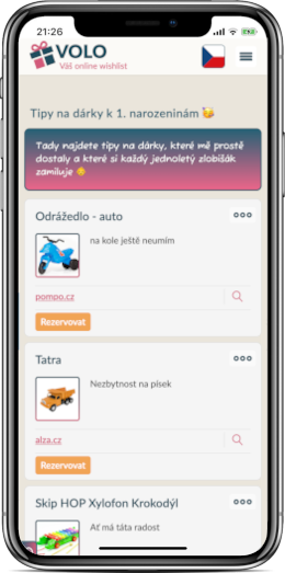 VOLO - More Than Just a Online Wishlist | Gifts Inspiration, Reservation and Sharing App